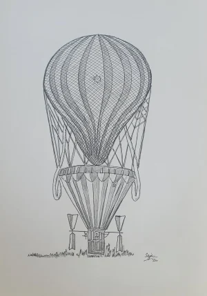 Aero Montgolfiere Flown By Francesco Orland! Of Bologna 1828