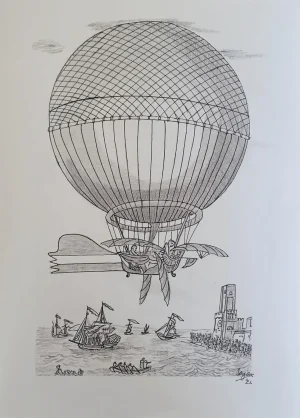 Crossing The English Channel, Flown By Blanchard And Jefferies